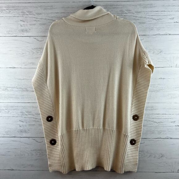 Pure Knits Chunky Button Cowl Poncho Sweater Size S - Picture 2 of 9